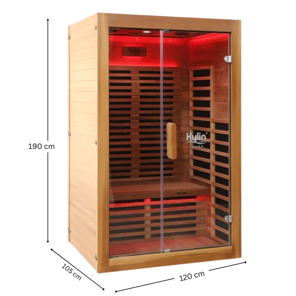Elite - Kylin Low EMF Premium Cedar Infrared Sauna Room 2 Person - H6202-C - Image 3