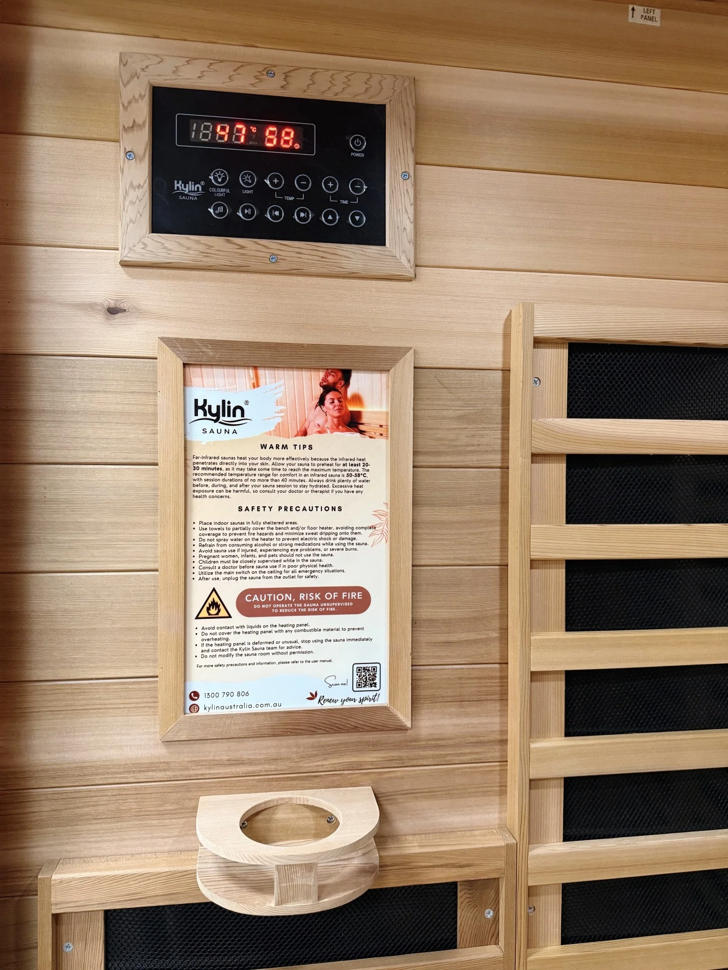 Elite - Kylin Low EMF Premium Cedar Infrared Sauna Room 2 Person - H6202-C - Image 9