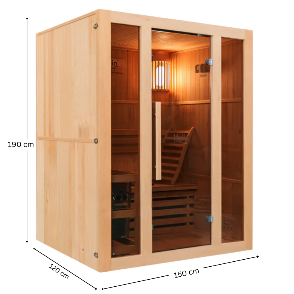 Kylin Traditional Indoor Steam Sauna Room 2 Person QD-EA3 - Image 3