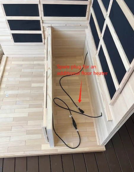 Kylin 1 Person Sauna Additional Low EMF Foot Heater KF011 (K8106) - Image 4