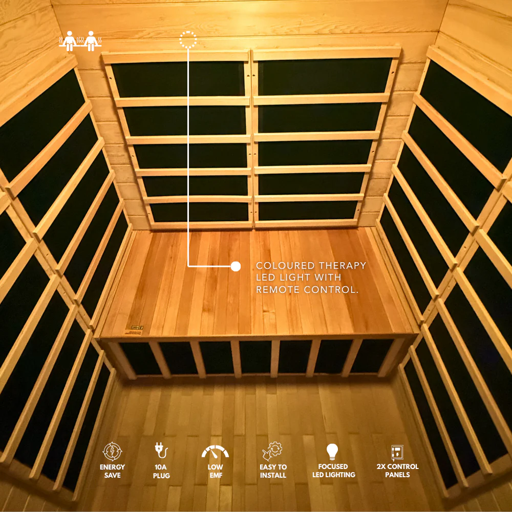 Kylin Low EMF Premium Carbon Far Infrared Sauna 2 people - K8202 - Image 4