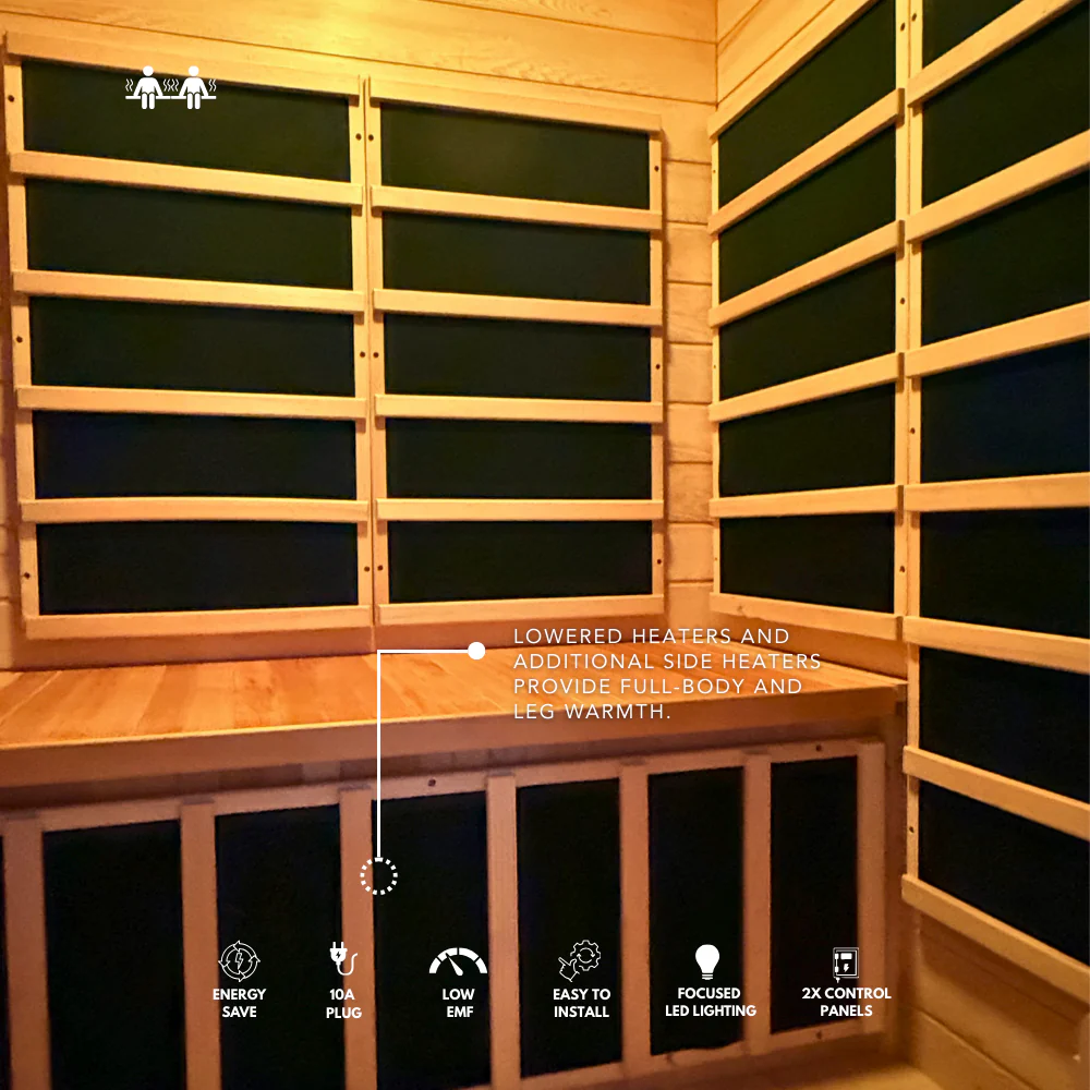 Kylin Low EMF Premium Carbon Far Infrared Sauna 2 people - K8202 - Image 7