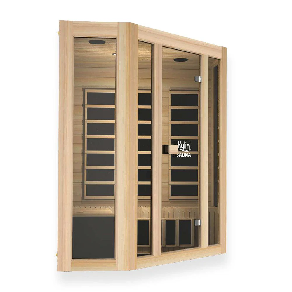 Kylin Low EMF L-shaped Corner Carbon Far Infrared Sauna 4 person - K8401/033LV - Image 3
