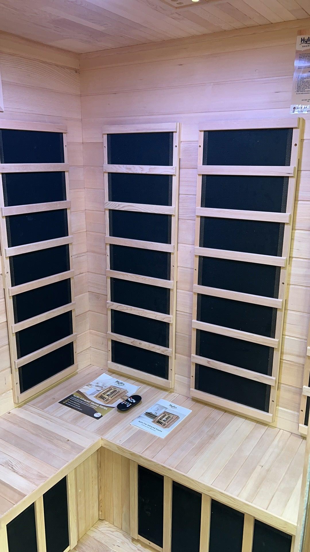 Kylin Low EMF L-shaped Corner Carbon Far Infrared Sauna 4 person - K8401/033LV - Image 6