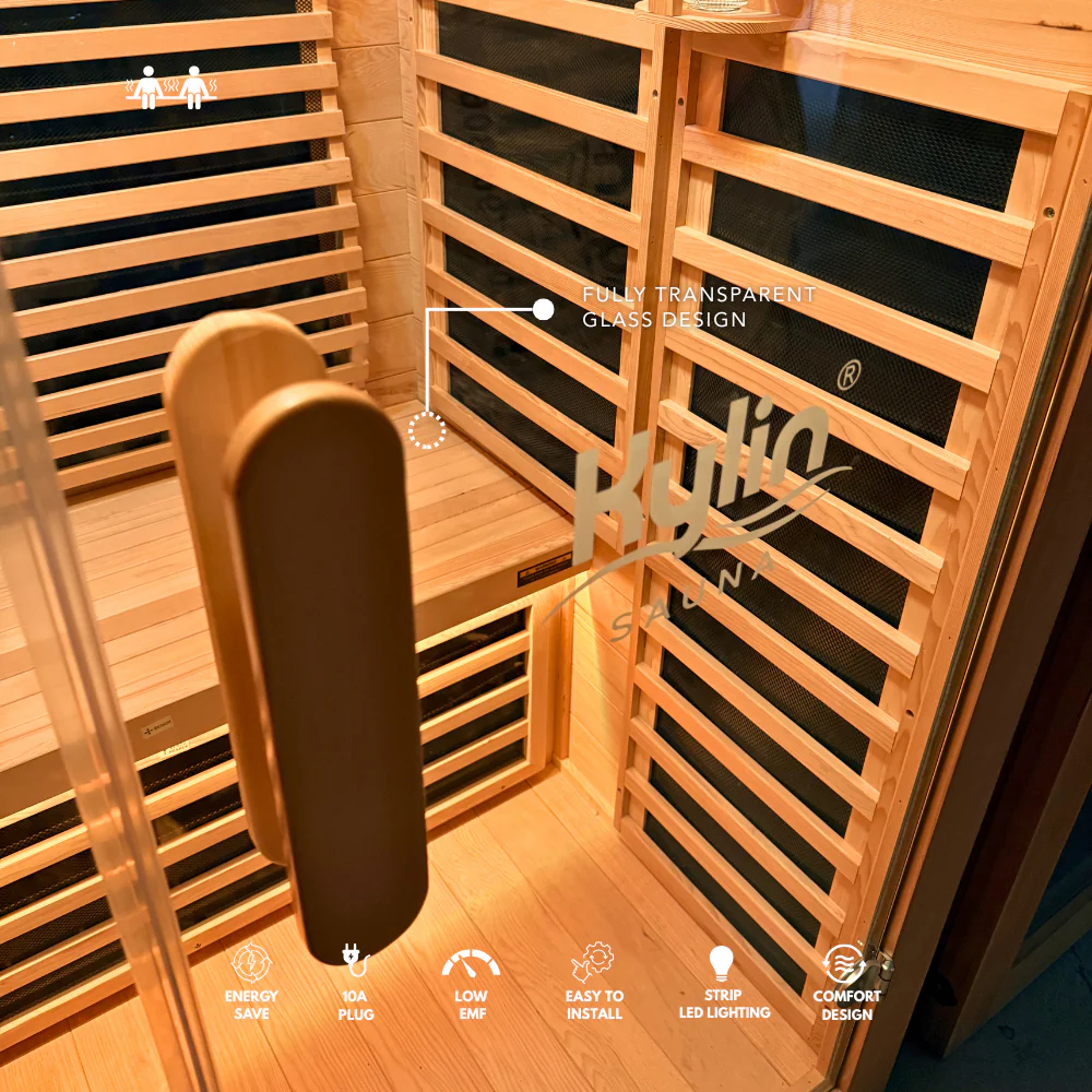 Kylin Low EMF Carbon Infrared Sauna Room 2 Person H6201 (HL-300K) - Image 4