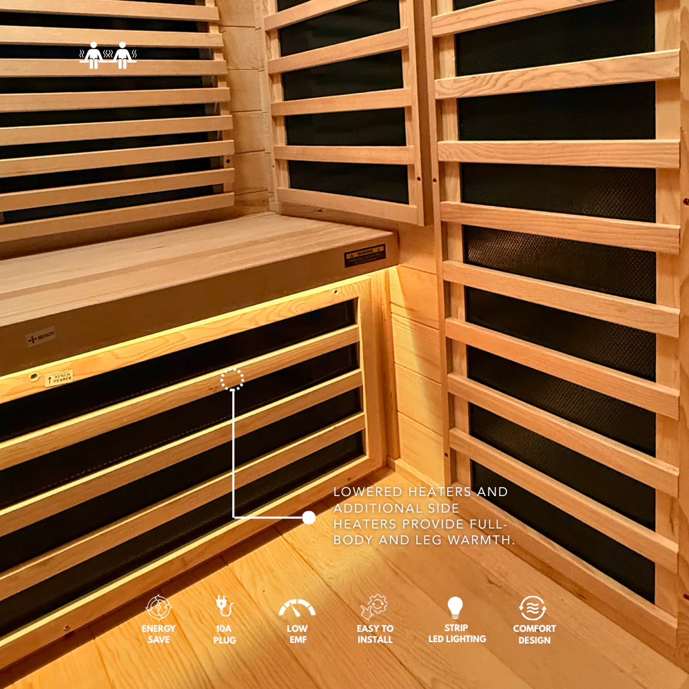 Kylin Low EMF Carbon Infrared Sauna Room 2 Person H6201 (HL-300K) - Image 8