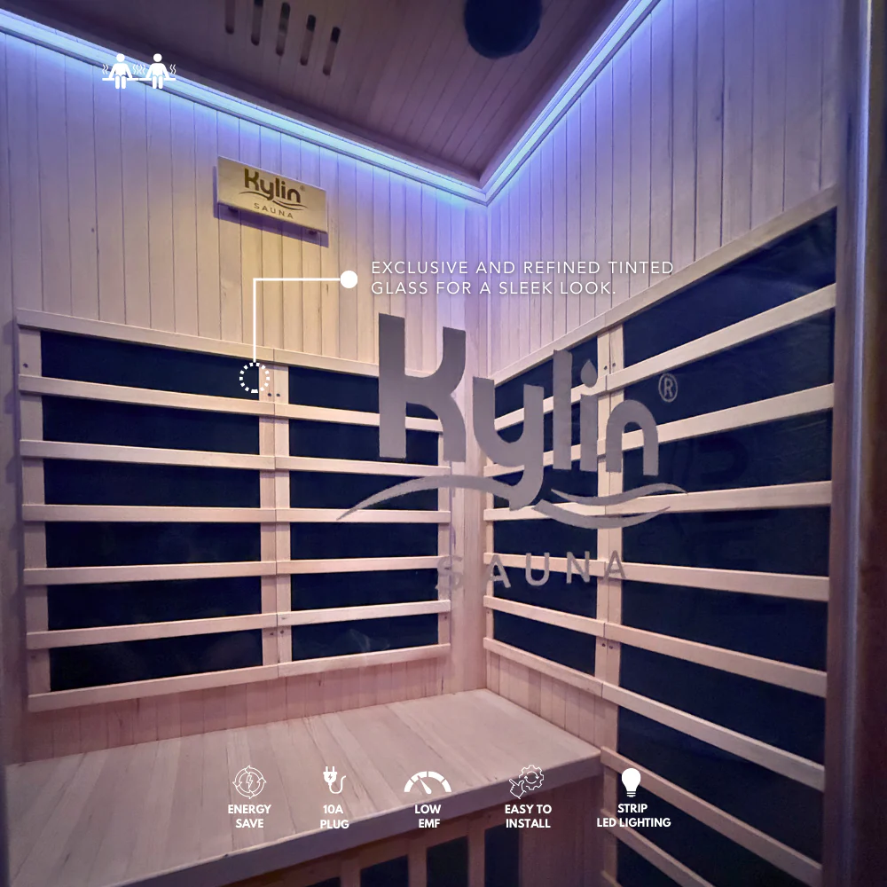 Kylin Low EMF Carbon Infrared Sauna Room 2 Person QD-D2 - Image 8