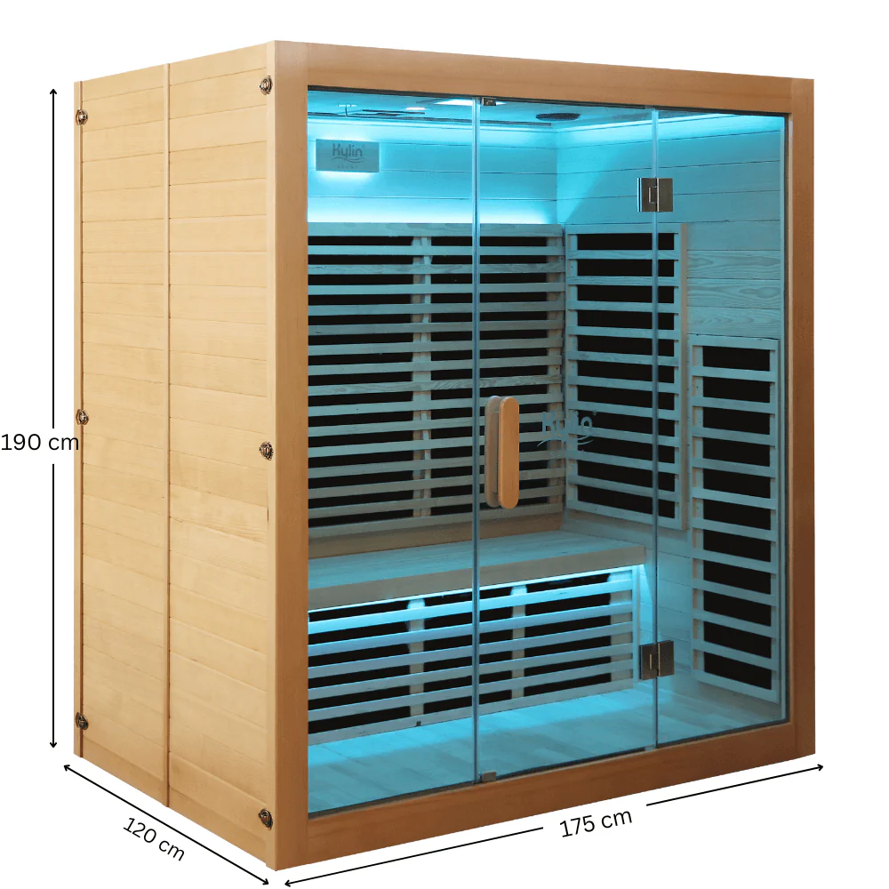 Kylin Low EMF Carbon Infrared Sauna Room 4 Person H6401 (HL-500K) - Image 3