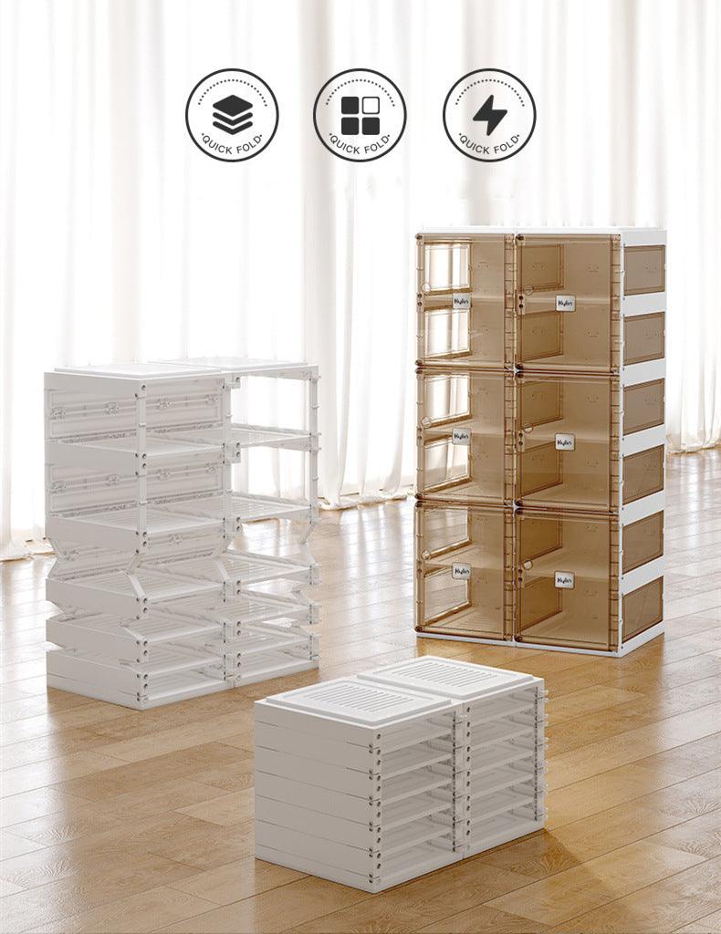 Kylin Cubes Storage Folding Shoe Box With 2 Column & 20 Grids & 10 Clear Door - Image 7