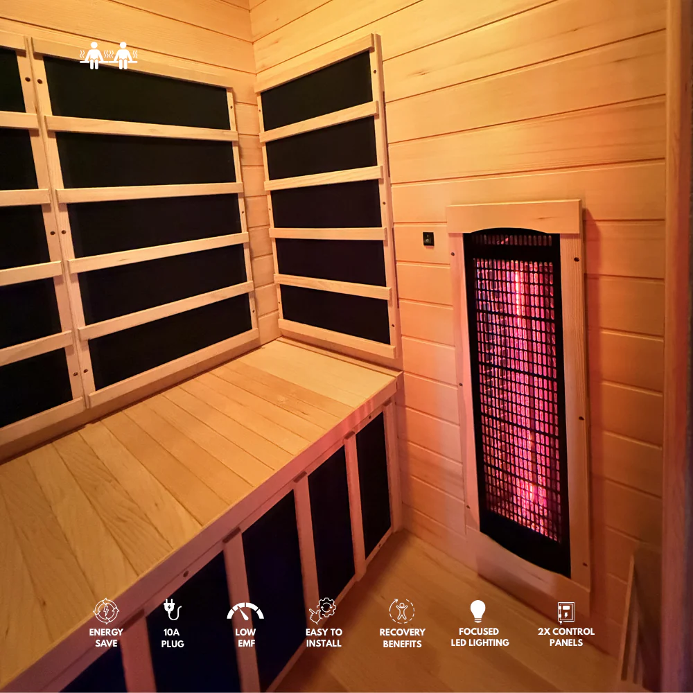Kylin Full Spectrum Low EMF Carbon Far Infrared Sauna 2 people - K8200 FS - Image 10