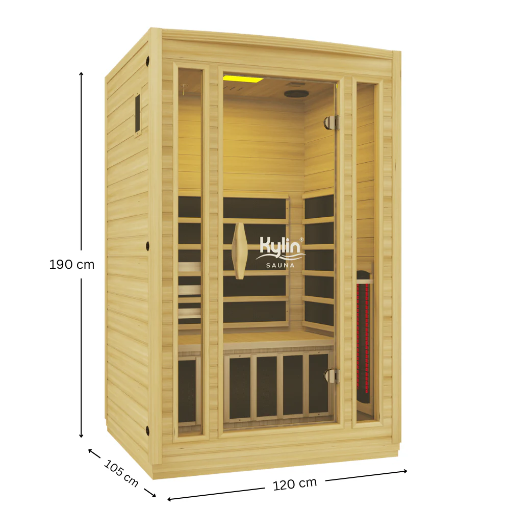 Kylin Full Spectrum Low EMF Carbon Far Infrared Sauna 2 people - K8200 FS - Image 3
