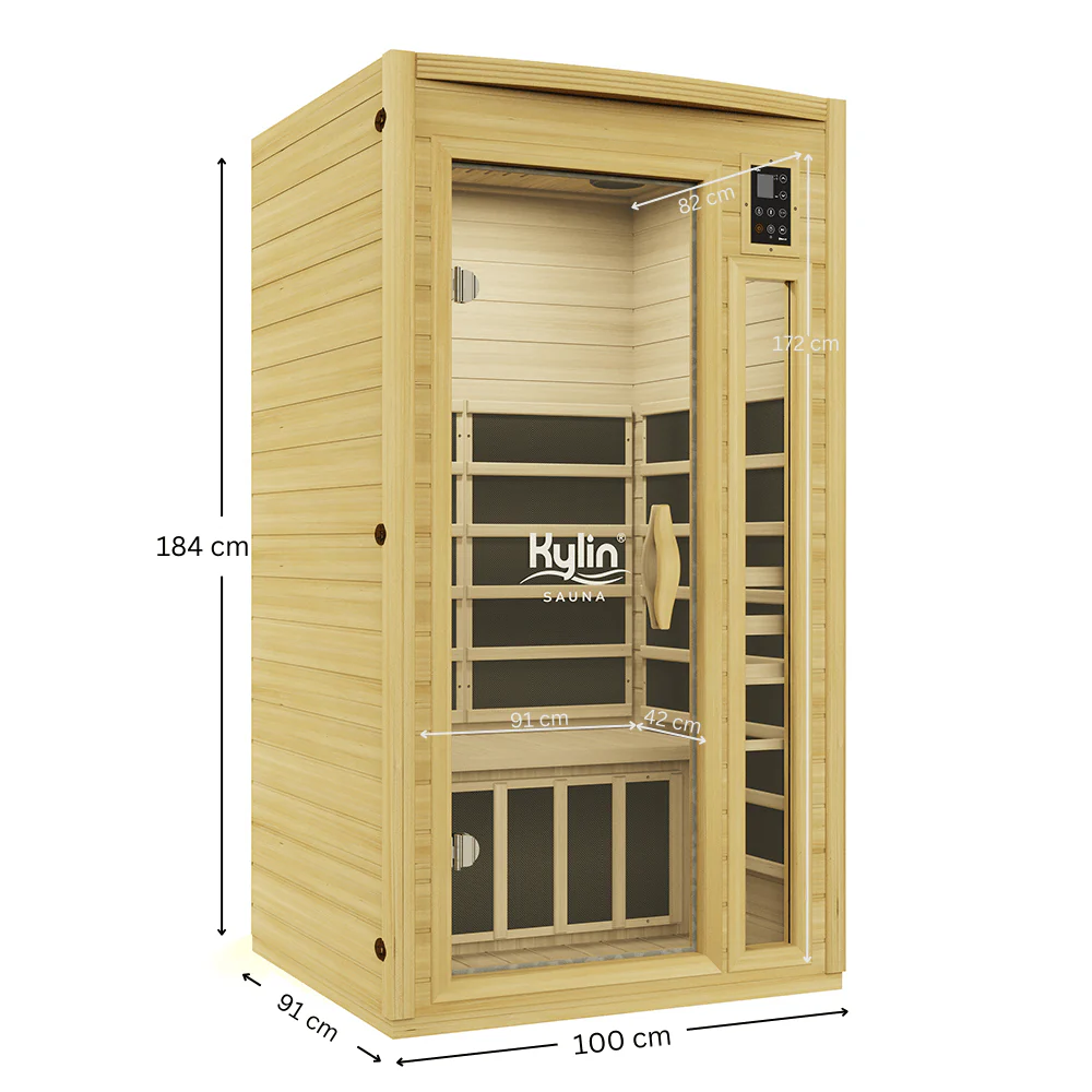 Kylin Ultra Low EMF Carbon Infrared Sauna 1 Person - K8107 Ultra Low EMF - Image 3
