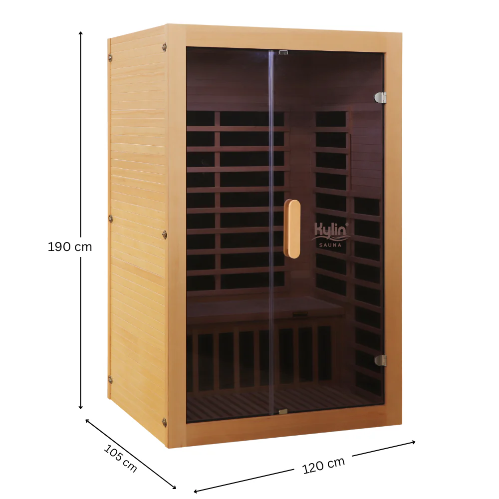 Kylin Low EMF Carbon Infrared Sauna Room 2 Person H6203 (Floor Heater included) - Image 3