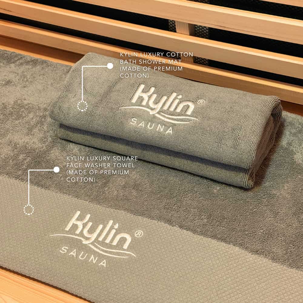 Kylin Luxury Cotton Bath Shower Towel 140*70cm (Grey) - Image 3