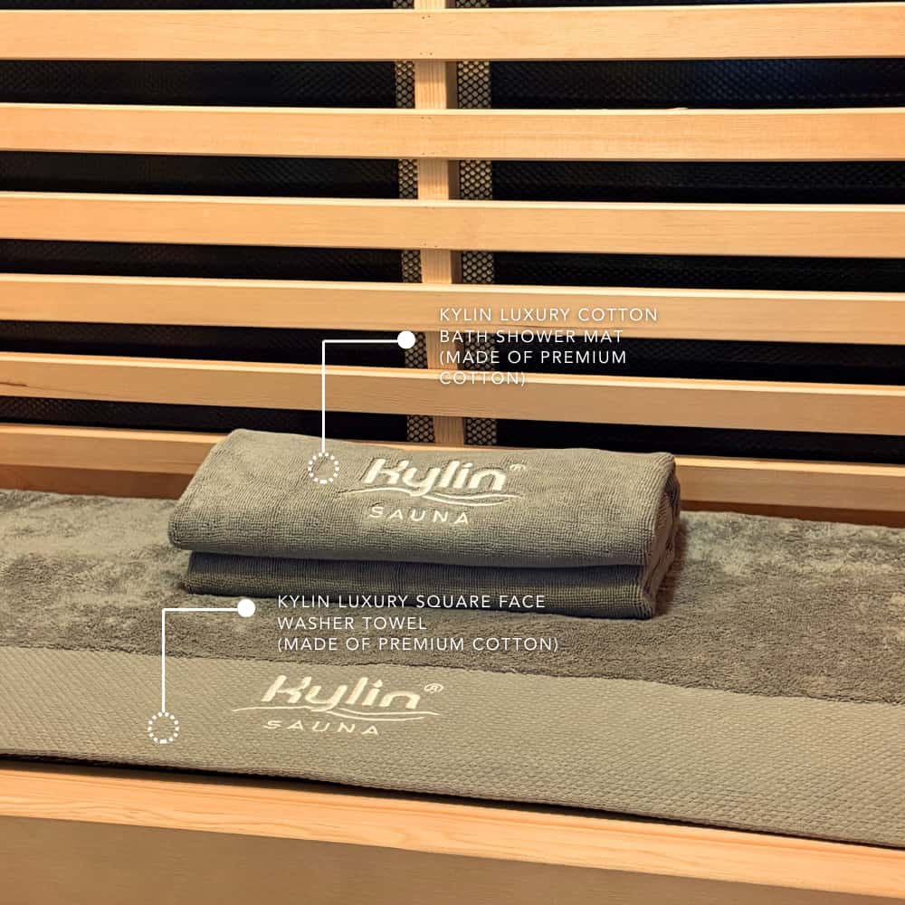 Kylin Luxury Cotton Bath Shower Towel 140*70cm (Grey) - Image 5