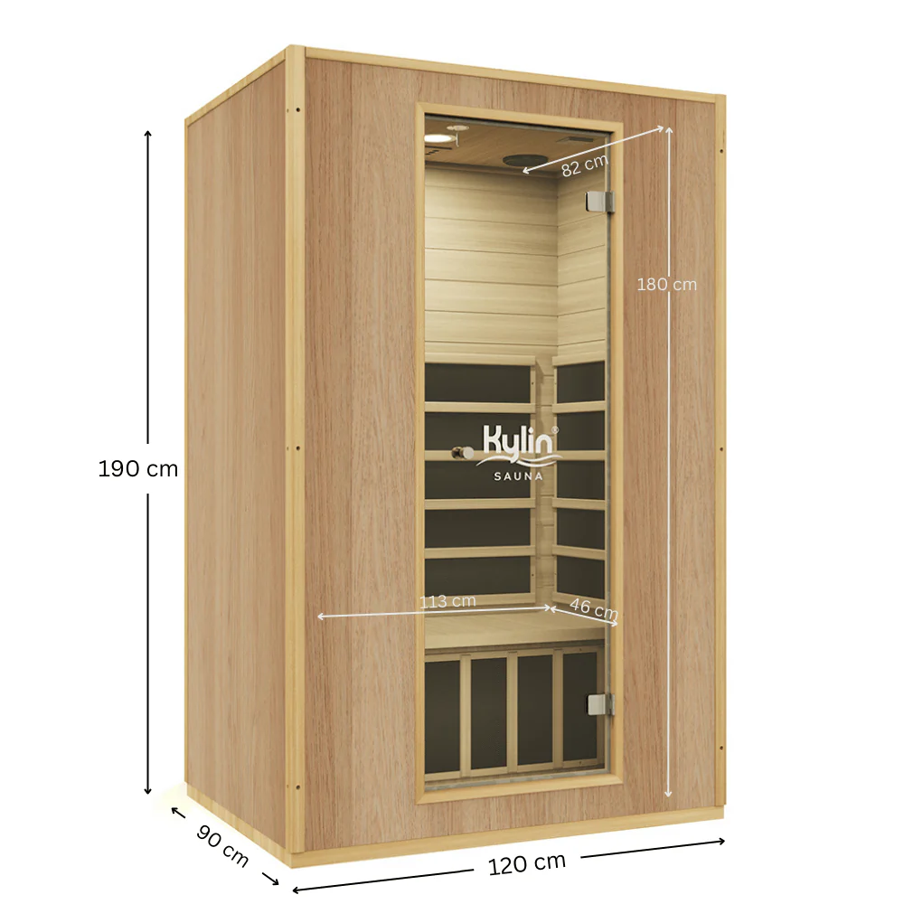 Kylin Low EMF Modern Carbon Far Infrared Sauna 2 person - K8201 - Image 3