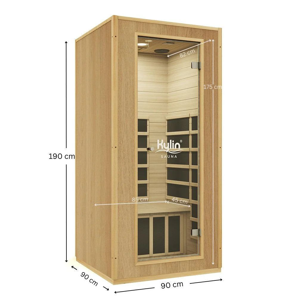 Kylin Low EMF Modern Carbon Far Portable Sauna 1 person - K8105 - Image 3