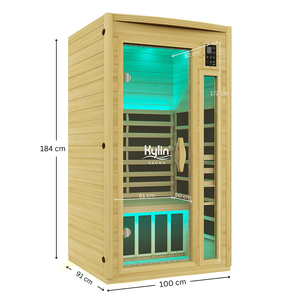 Kylin Ultra Low EMF Carbon Infrared Sauna 1 Person - K8108 PRO - Image 3