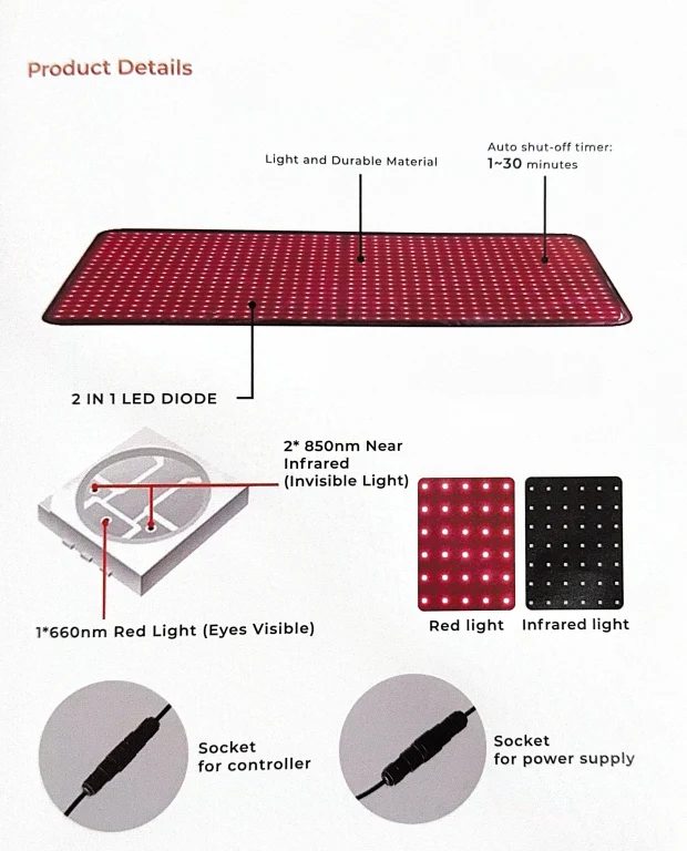 Kylin Red Light Therapy Yoga Mat TLB-1000 - Image 9