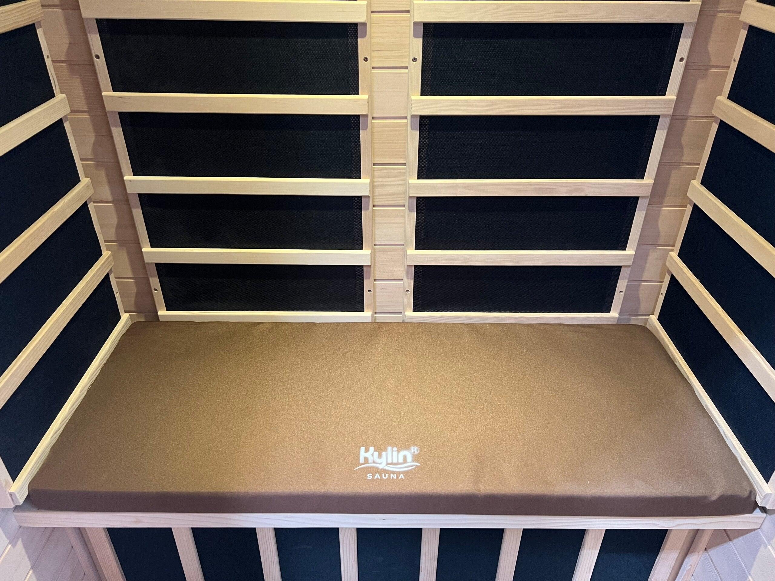 Kylin Sauna Seating Cushion Mat for 2 person sauna- 107*42*5 - Brown - Image 3