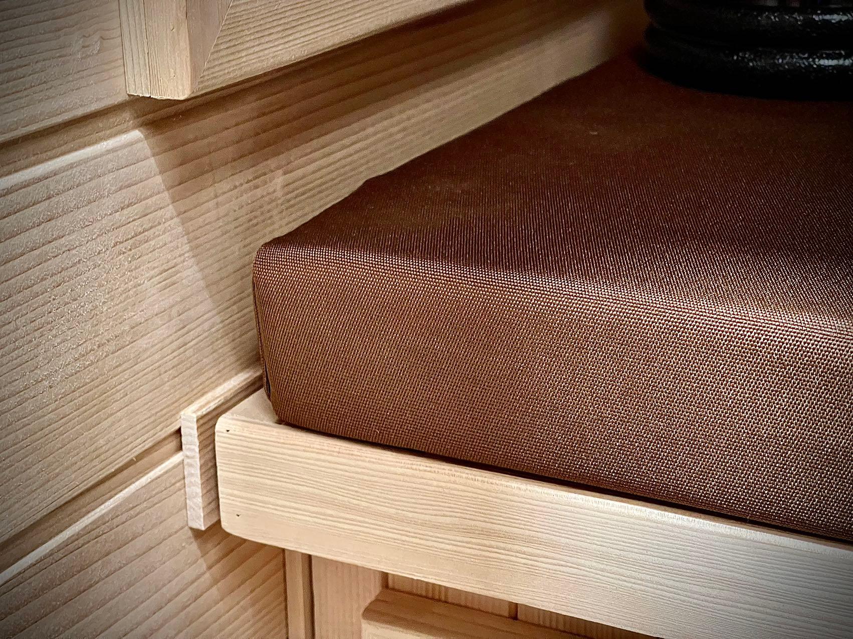 Kylin Sauna Seating Cushion Mat for 2 person sauna- 107*42*5 - Brown - Image 4