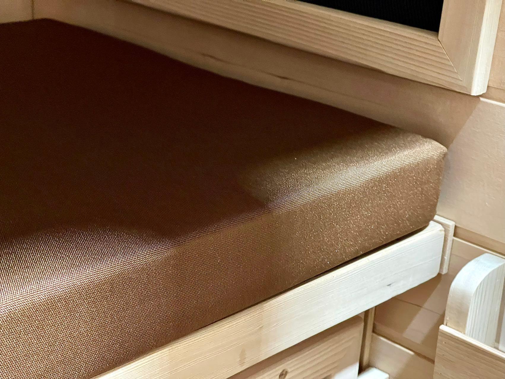 Kylin Sauna Seating Cushion Mat for 2 person sauna- 107*42*5 - Brown - Image 6