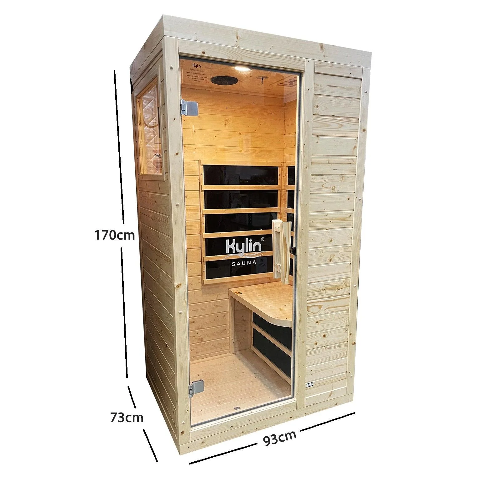 Kylin Nordic Spruce Carbon Infrared Sauna 1 Person KY-1E5 - Image 4