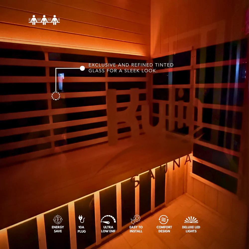 Kylin Superior Ultra Low EMF Carbon Far Infrared Sauna 3 person - K8402 PRO - Image 4