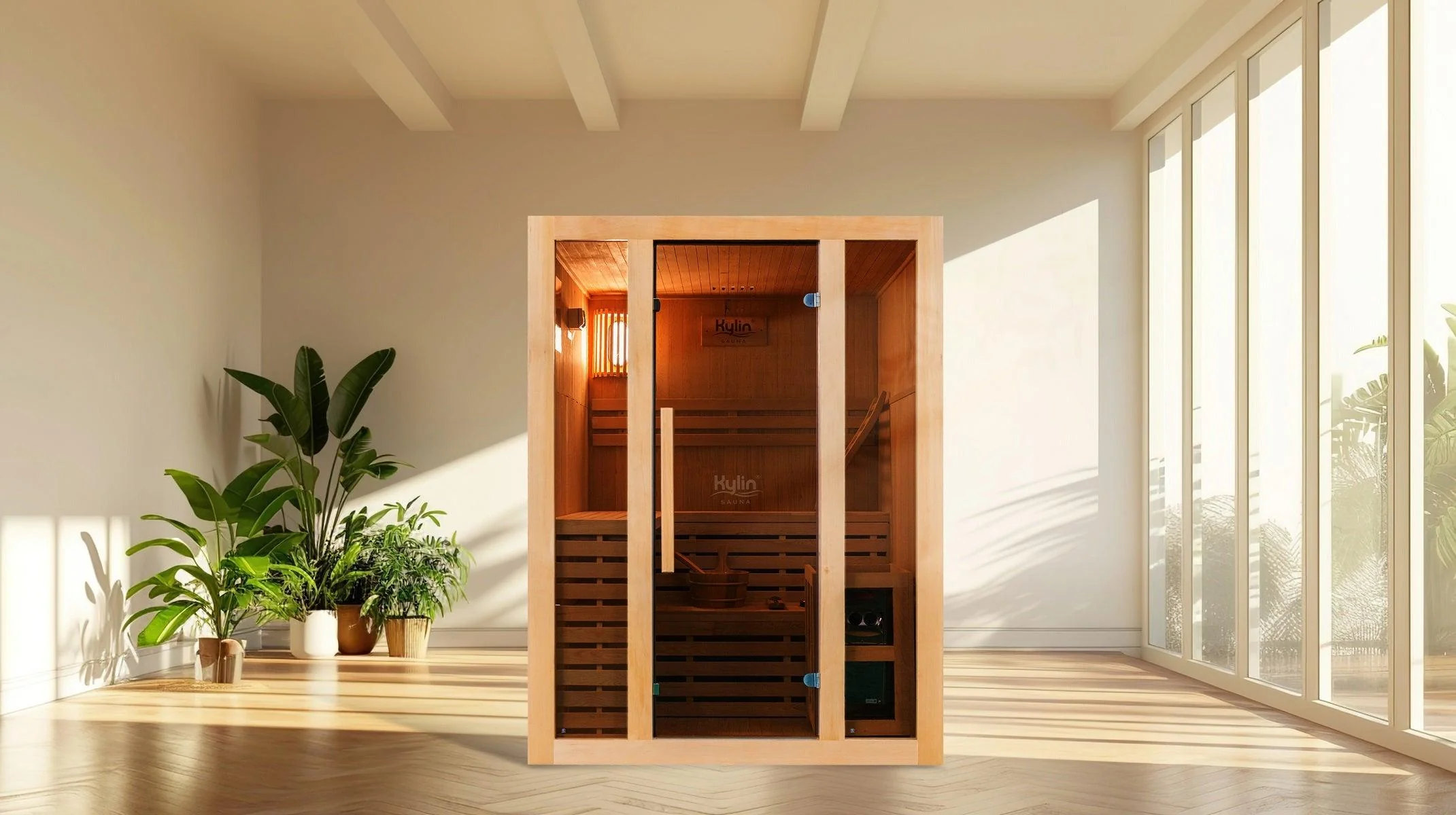 Kylin Traditional Indoor Steam Sauna Room 3 Person QD-EA3D - Image 13