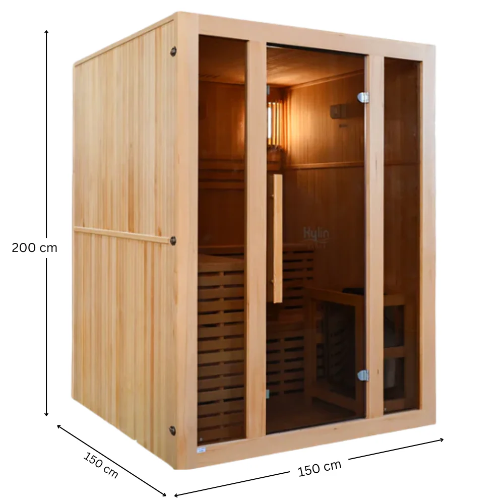 Kylin Traditional Indoor Steam Sauna Room 3 Person QD-EA3D - Image 3