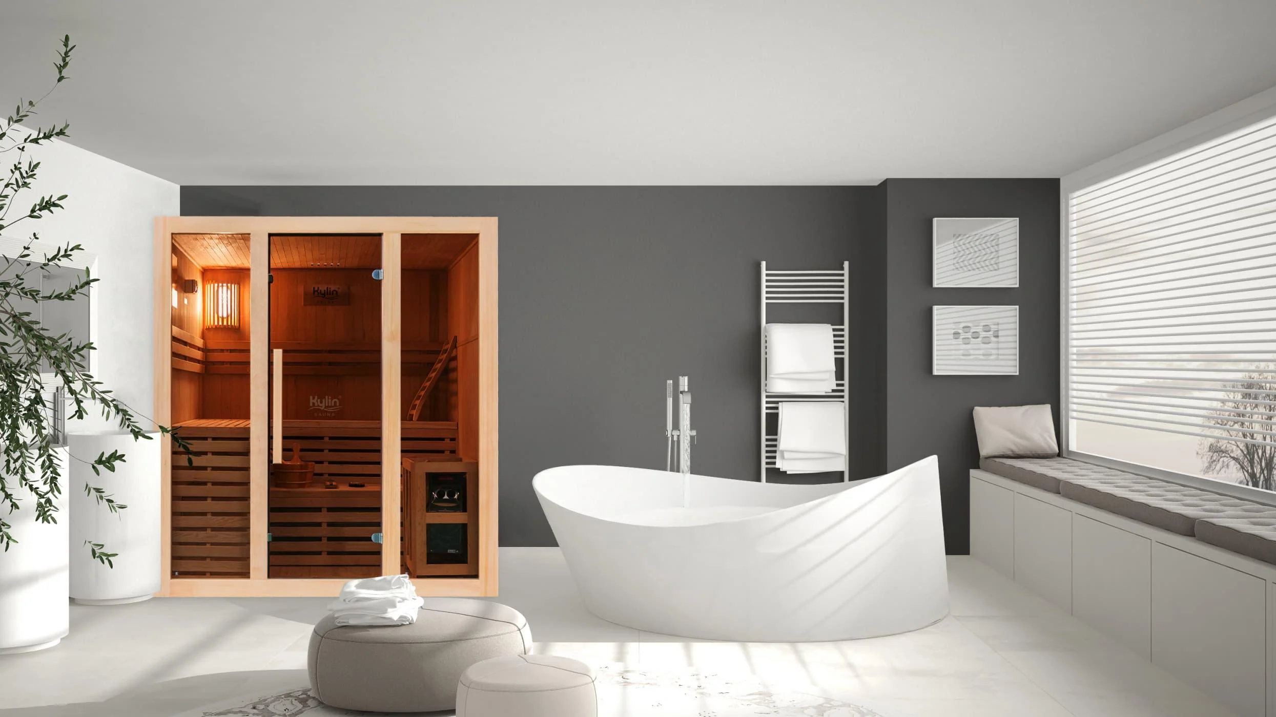 Kylin Traditional Indoor Steam Sauna Room 4 Person QD-EA4 - Image 14